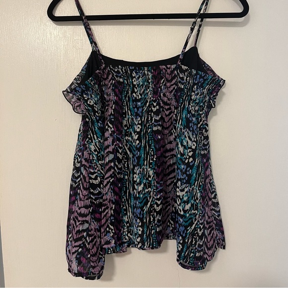 Candies flowy strap top. Multicolored animal print. Size L. - Picture 3 of 4
